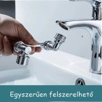 1080°-ban forgatható csaptelep hosszabbító, perlátor